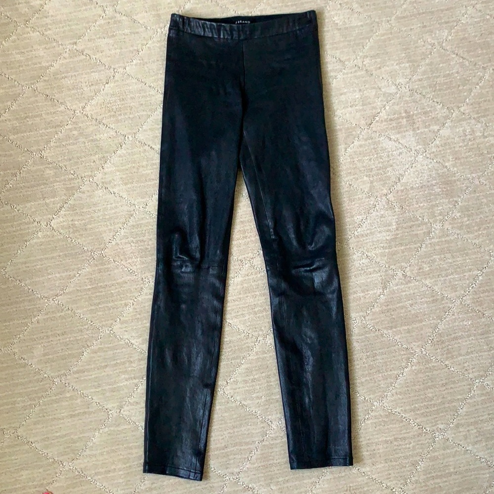 J Brand Black Lamb Leather Pants